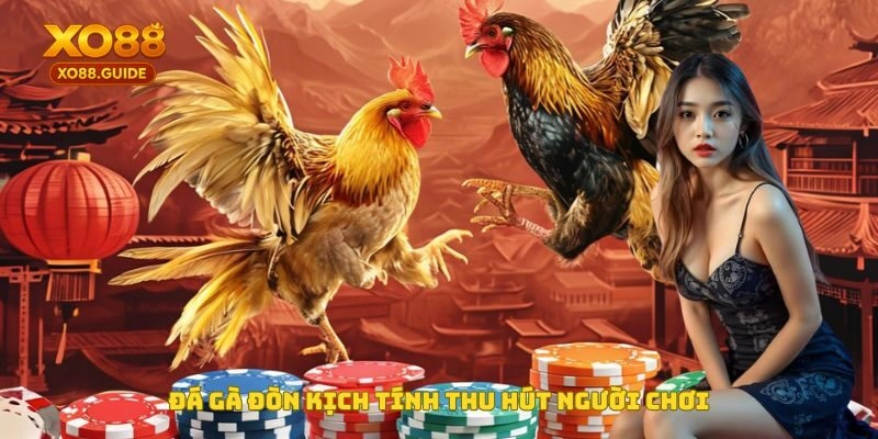 Đá gà đòn kịch tính thu hút người chơi